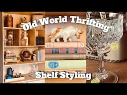 OLD WORLD VINTAGE THRIFTING | HOW I STYLE SHELVES LIVING ON THE EASTERN SHORE