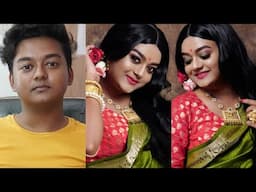 Male to Female Transformation 2022 | Boy to Girl | mtf | Indian Look | Party Makeup |Crossdressing |