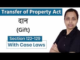 Gift transfer of property act 1882 in hindi | section 122 to 129