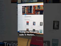 I put the Konami code into Notion…