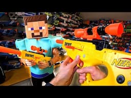 NERF WAR | 200K Subscribers - Minecraft VS Spiderman!