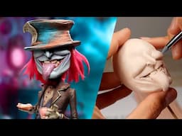 I Made a Creepy Version of The Mad Hatter from Alice in Wonderland! - Polymer Clay Sculpting