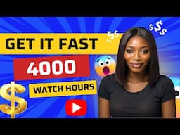 Do these to get 4000 WATCH HOURS Fast on YouTube | DoliveB TV