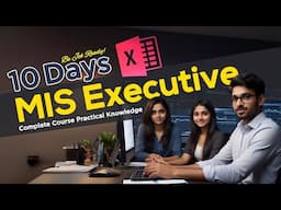 10 Days Advanced Excel Full Course 2024 Hindi | mis Executive crash course |  Advanced Excel Hindi