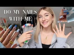 how I do my fake nails at home! *gel x*