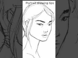 Portrait drawing process simplify