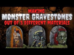 Making Monster Gravestones out of 3 Different Materials