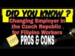 Changing Employer In Czech Republic, May Advantage or Dis-Advantage Ba?