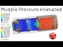 AK47/74 Style Muzzle Device Pressure Cut Plot | Solidworks Flow Simulation