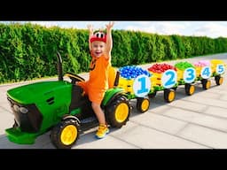 Learning Numbers with Oliver on a Tractor