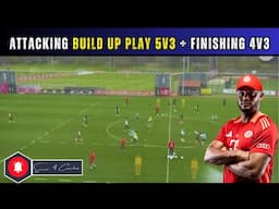 🔰 📢Attacking Build Up Play 5v3 + Finishing 4v3 / FC Bayern Munich By Vincent Kompany