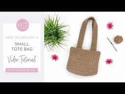 Easy Small Bag Crochet Pattern! Cute, Stylish & Strong Mini Tote Bag | How to Crochet a Bag