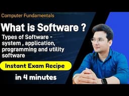 What is Software? | types of software-system, application, programming and utility software| hindi