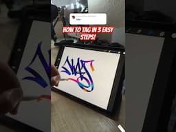 How to Tag in 3 Easy Steps! Graffiti Handstyle Tutorial for Beginners #graffiti #handstyle #tutorial