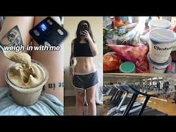 healthy day in my life: weigh-in with me, workout routine & animal based diet grocery haul