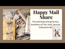 Happy Mail From Junk Journal Collective NZ Ladies.  Happy Mail Share.  Junk Journal Supplies Haul.