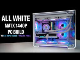 Beautiful 1440p focused MATX White PC build FT 7600x & 4070TI Super