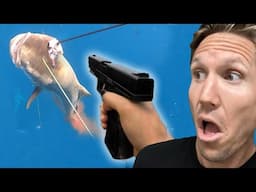 Using Underwater Bullets on HUGE Fish!! {Catch n Cook}