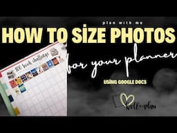 How to Size Photos for Your Planner