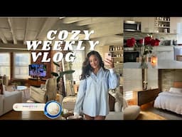 ROMANTICIZING MY MORNING 🕯 Cozy Weekly Vlog + Hair Products Haul