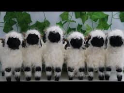 Needle Felt Valais Blacknose (Part 3- top coat, ears and horns)