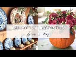 Fall Cottage Decorating - Natural Autumn Decor, Thrifted Cozy Finds, Using What You Have