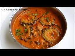 கசப்பே  இல்லாத Pavakkai Kulambu recipe in tamil/Bitter gourd Curry/Pavakkai Puli Kulambu recipe