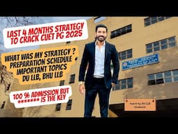 CUET PG LLB 2025 - My Strategy of Last 4 Months (COQP11) | Inside Inputs by DU LLB 2025