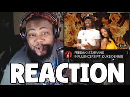 OMG THIS WAS SO CUTE! Quen Blackwell FEEDING STARVING INFLUENCERS FT. DUKE DENNIS | REACTION