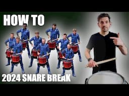 SCV 2024 snare break from Drum Corps Finals tutorial lesson by Geoff Fry