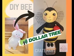 $1 ~ DOLLAR TREE BUNNY DIY ~ Spring & Summer ~ Makeover Upcycle Project ~ BUMBLE BEE CRAFT PROJECT ~