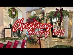 CHRISTMAS CONSOLE TABLE DECOR / CHRISTMAS DINING TABLE DECOR IDEAS / CHRISTMAS DECORATE WITH ME 2024