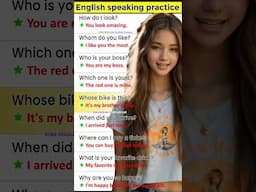 English speaking practice How to speak English quickly? English question answers #americanenglish