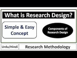 What is Research Design? Simple & Easy Concept of Research Design