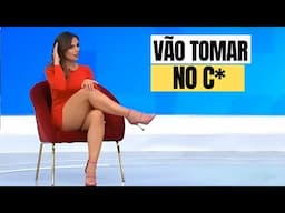 APRESENTADORA SE EMPOLGA COM LIGAÇÃO MAS É XINGADA AO VIVO