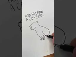 How to draw a capybara #drawing #art #capybara