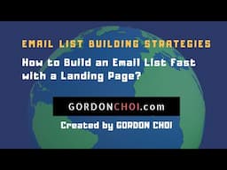 How to Build an Email List Fast with a Landing Page - Email List Building Strategies