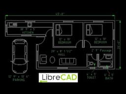 How to Draw a 45' x 20' Floor Plan in LibreCAD with Exact Measurements