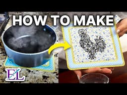 How to Machine Embroider a Pot Trivet (or Hot Pad)! | Embroidery for Beginners