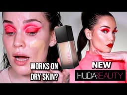 NEW HUDA BEAUTY LUMINOUS MATTE #FAUXFILTER FOUNDATION ON DRY SKIN REVIEW + WEAR TEST