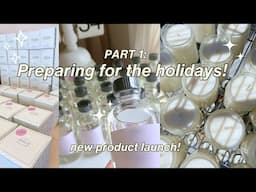 Small candle business from home: preparing for the holidays for amazon handmade, new product launch!