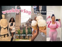 life in Canada vlog #3 🌸WHAT I'AV BEEN GOING THROUGH + clay & glass gallery tour + Afro festival