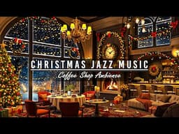 Peaceful Christmas Café Vibes ~ Christmas Jazz Music & Warm Fireplace Ambience for Relax,Work,Study