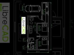 20 x 45 Floor Plan in Librecad #home #shorts