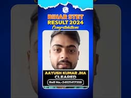 Bihar STET Result 2024 | Congratulations Ayush Jha for Clearing STET 2024 #Shorts