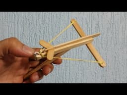 Mini balestra pistola de palitos de picolé - fácil de fazer!