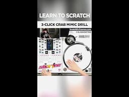 Practice the 3-click CRAB Scratch 🦀! ★ Scratch DJ Practice Drill ★ #djshortee shorts