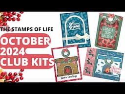 Holiday Cards with The Stamps of Life October 2024 Club Kits | Cozy Fireplace