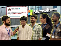 🔥ASKING LIVING EXPENSES TO ENGINEER'S IN BANGALORE🔥| AT MICROSOFT EVENT✅