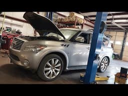 ANOTHER Infiniti QX SUV in the shop for... Engine work? All the way from Alabama!